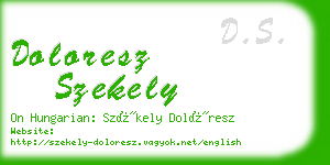doloresz szekely business card